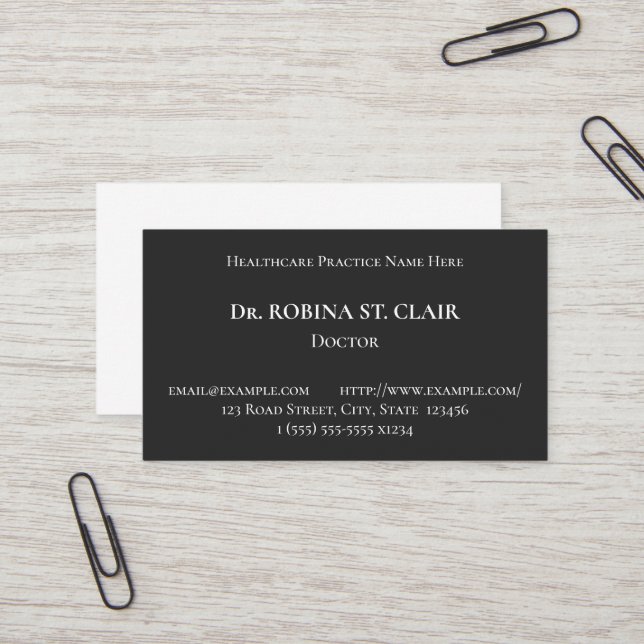 Classic, Traditional Business Card (Front/Back In Situ)