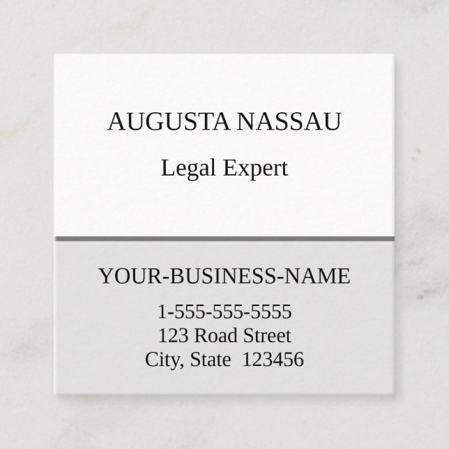 Classic, Traditional Business Card (Front)