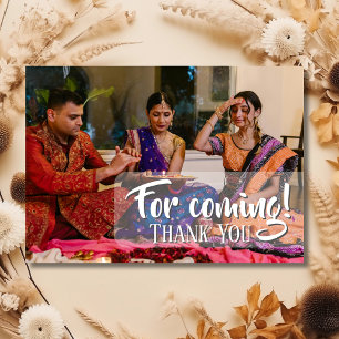 Classic Traditional Diwali Family Photo Thank You Card