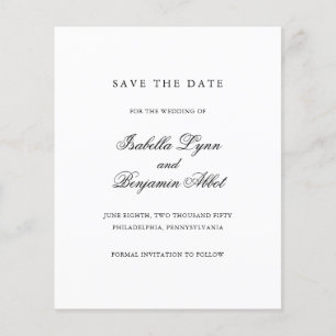 Classic Traditional Elegant Wedding Save The Date