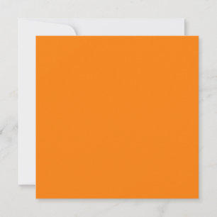 Classic Traditional Pumpkin Orange Solid Colour Card