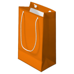 Classic Traditional Pumpkin Orange Solid Colour Small Gift Bag