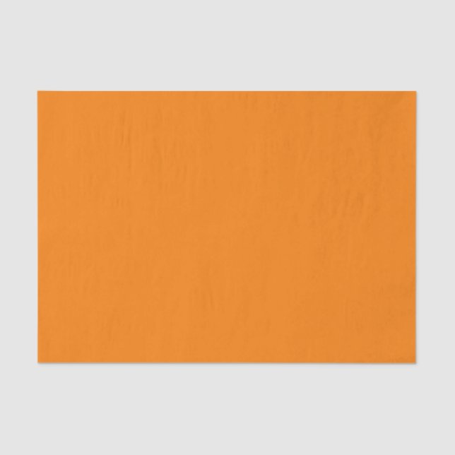 Classic Traditional Pumpkin Orange Solid Colour Tissue Paper (Front)