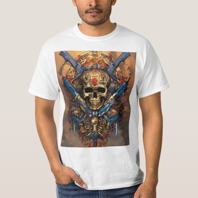 Classic Traditional Tattoo-Inspired T-Shirt Design (Front)