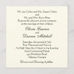 Classic Traditional Wedding Invitation<br><div class="desc">This design features a classic format with calligraphic lettering and a beautiful script font for the couples' names. The light cream background also gives it a more formal classic touch. Please message me if you need help with any customisations, I can change the font colour to match your wedding colours....</div>