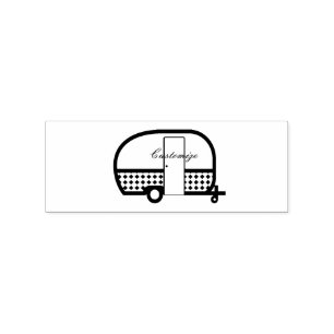 Classic travel caravan trailer Thunder_Cove Rubber Stamp