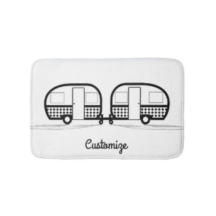 Classic Travel Trailer Caravan Thunder_Cove  Bath Mat
