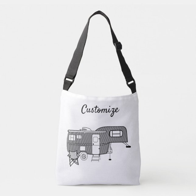 Classic Travel Trailer Caravan Thunder_Cove Crossbody Bag (Front)