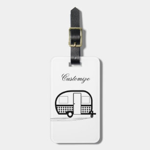 Classic Travel Trailer Caravan Thunder_Cove Luggage Tag