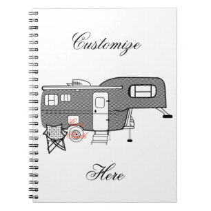Classic Travel Trailer Caravan Thunder_Cove Notebook