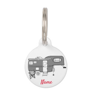 Classic Travel Trailer Caravan Thunder_Cove Pet Tag