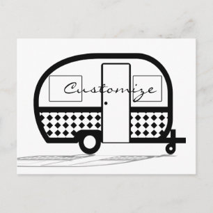 Classic Travel Trailer Caravan Thunder_Cove Postcard