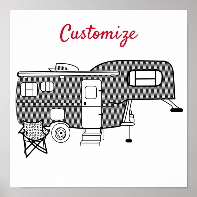 Classic Travel Trailer Caravan Thunder_Cove Poster (Front)