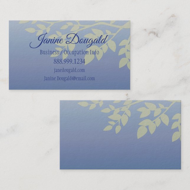 Classic Tree Nature Business Occupation Custom Business Card (Front/Back)