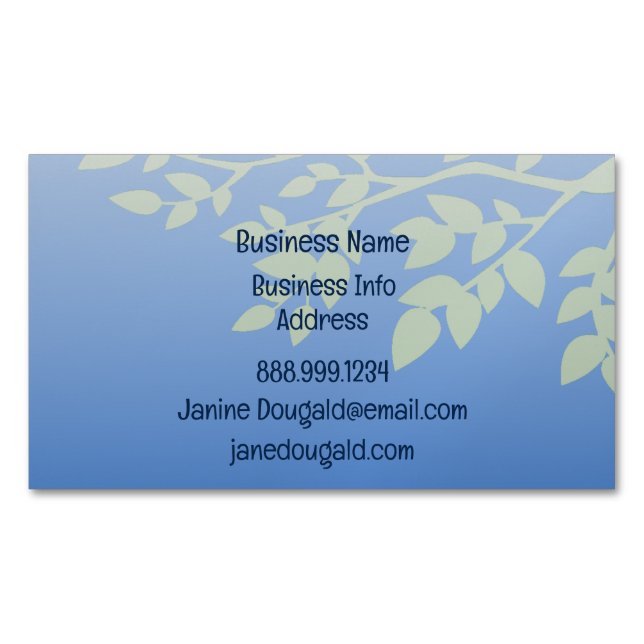 Classic Tree Nature Holistic Healer Magnetic Business Card (Front)