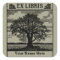 Classic Tree with Books Ex Libris Bookplate- Green