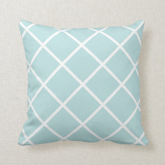 Classic Trellis Pillow in Caribbean/White