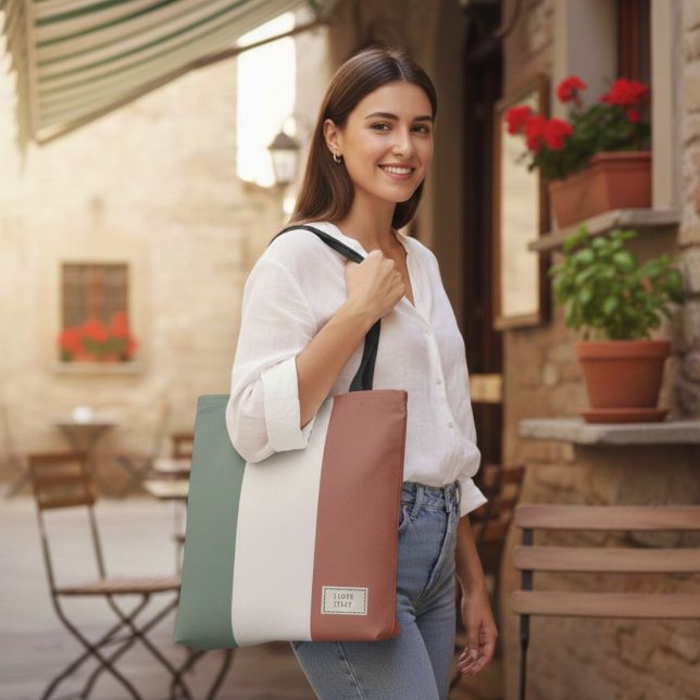 Classic Tricolor Tote Bag - I Love Italy Kitschen  (Creator Uploaded)