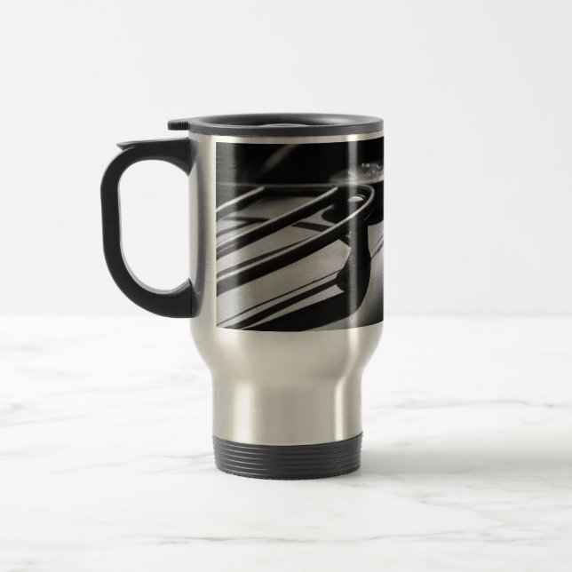 Classic Triumph Motorcycle Travel Mug (Left)