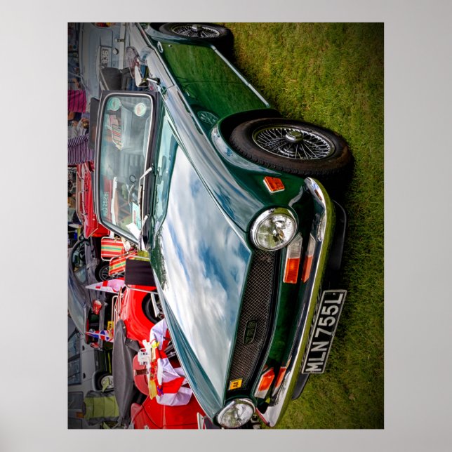 Classic Triumph TR6 sports car Poster (Front)