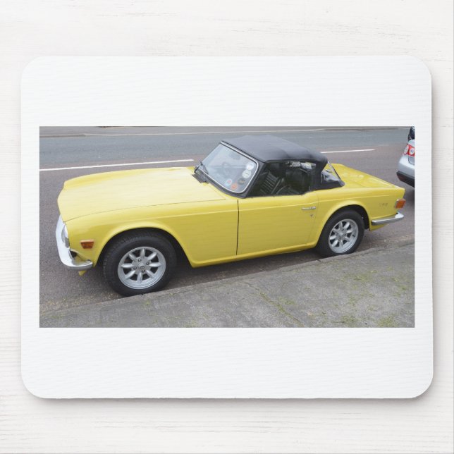 Classic Triumph TR6 Sportscar Mouse Mat (Front)