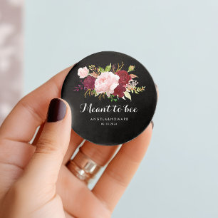 Classic Tropical Black Meant to Bee Wedding Favour Tags