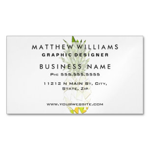 Classic Tropical Geometric Triangles Pineapple Magnetic Business Card