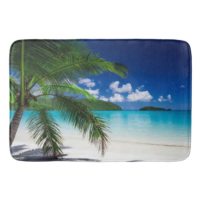 Classic Tropical Island Beach Paradise Bath Mat (Front)