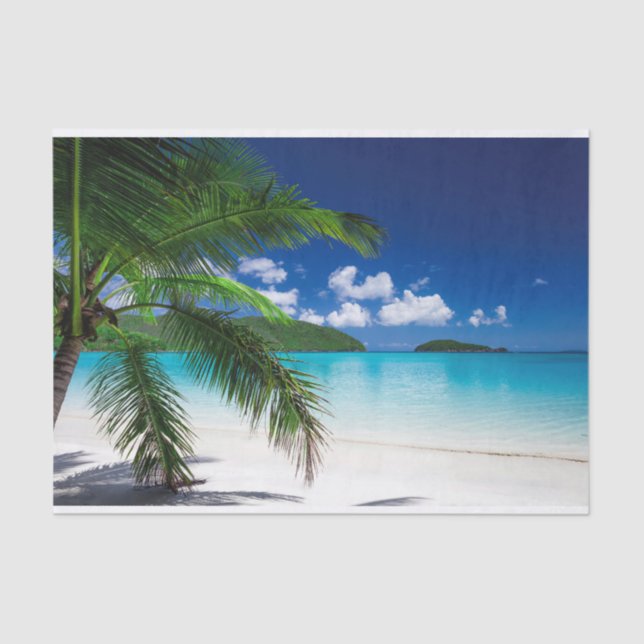 Classic Tropical Island Beach Paradise Tissue Paper (Front)