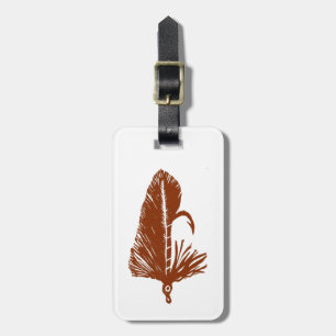 Classic Trout Fly Brown Matuka Luggage Tag