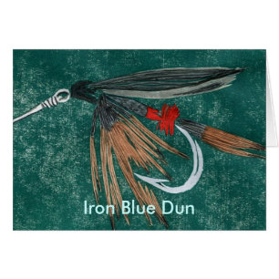 Classic Trout Fly Card "Iron Blue Dun"