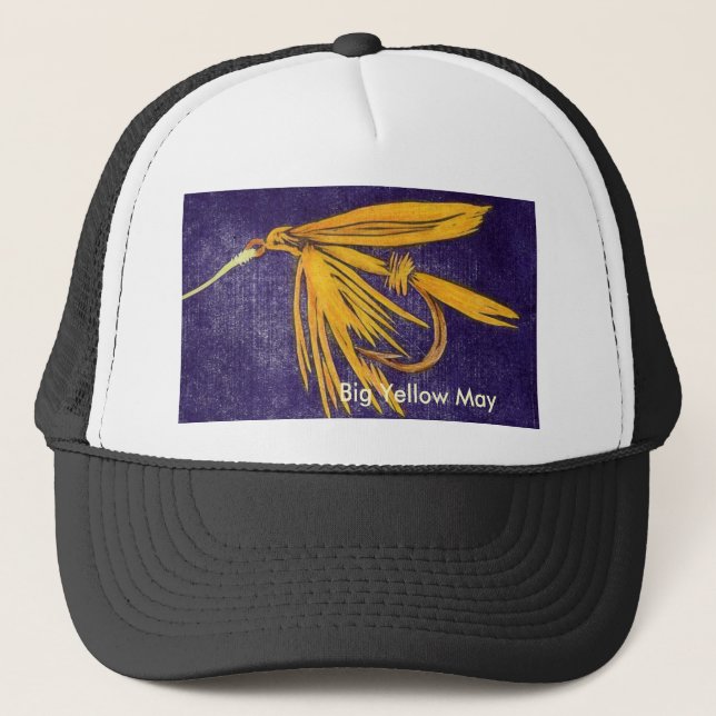 Classic Trout Fly Hat "Big Yellow May" (Front)