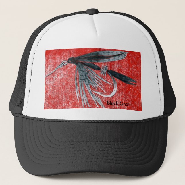 Classic Trout Fly Hat "Black Gnat" (Front)