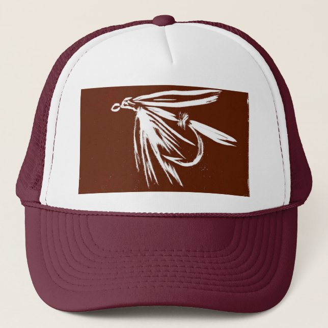Classic Trout Fly Hat "Wet Fly Brown" (Front)