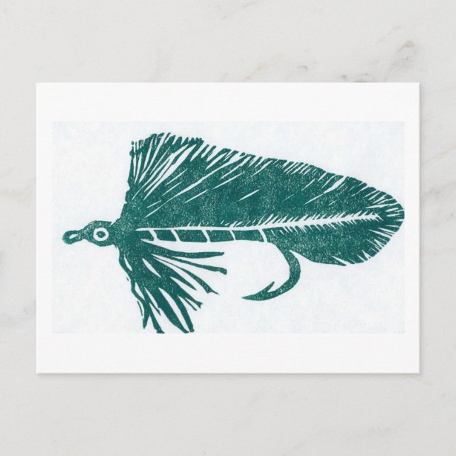 Classic Trout Fly Postcard "Green Matuka" (Front)