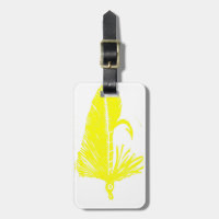 Classic Trout Fly Yellow Matuka Luggage Tag