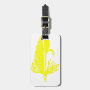 Classic Trout Fly Yellow Matuka Luggage Tag