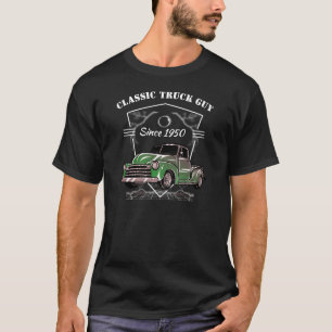 Classic Truck Guy Since Date Green Chevy Pickup  T-Shirt