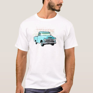 Classic truck in blue, very old semi pickup T-Shirt