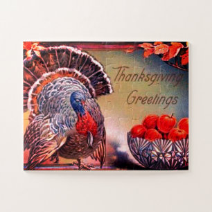 Classic Turkey and Bowl of Apples Jigsaw Puzzle