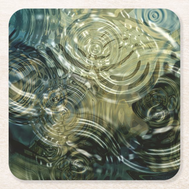 Classic turquoise water ripples nature coaster (Front)