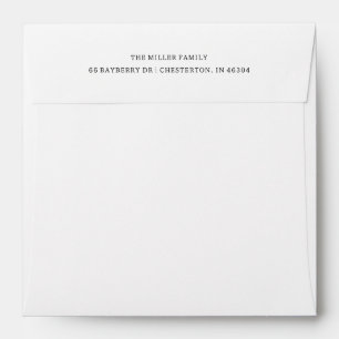 Classic Two-Line Return Address Layout Envelope