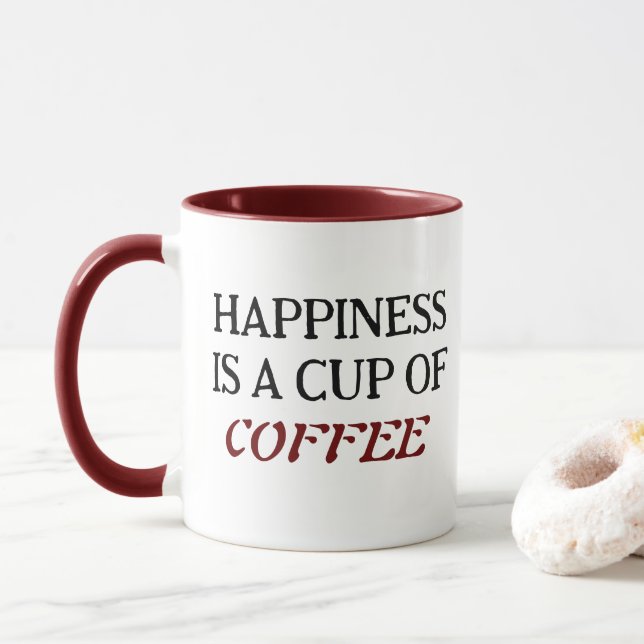 Classic Two Tone Coffee Mug (With Donut)