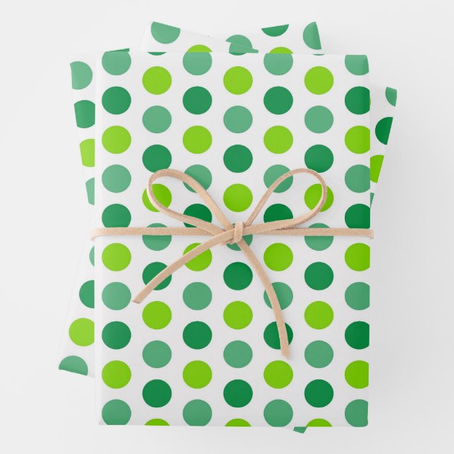 Classic Two-Tone Polka Dot Seamless Pattern Wrapping Paper Sheet (In situ)