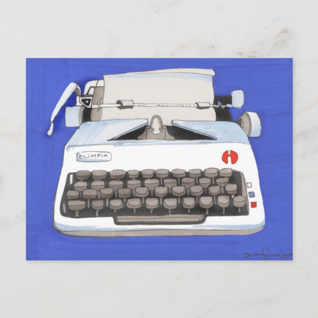 Classic Typewriter Postcard (Front)