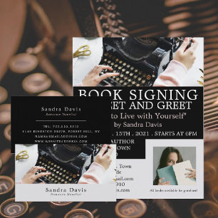 Classic Typewriter, Writers Book Signing Flyer