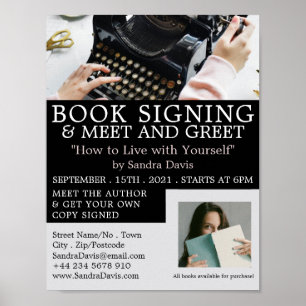 Classic Typewriter, Writers Book Signing Poster