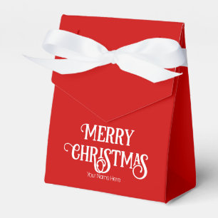 Classic Typographic Christmas Party Favour Box