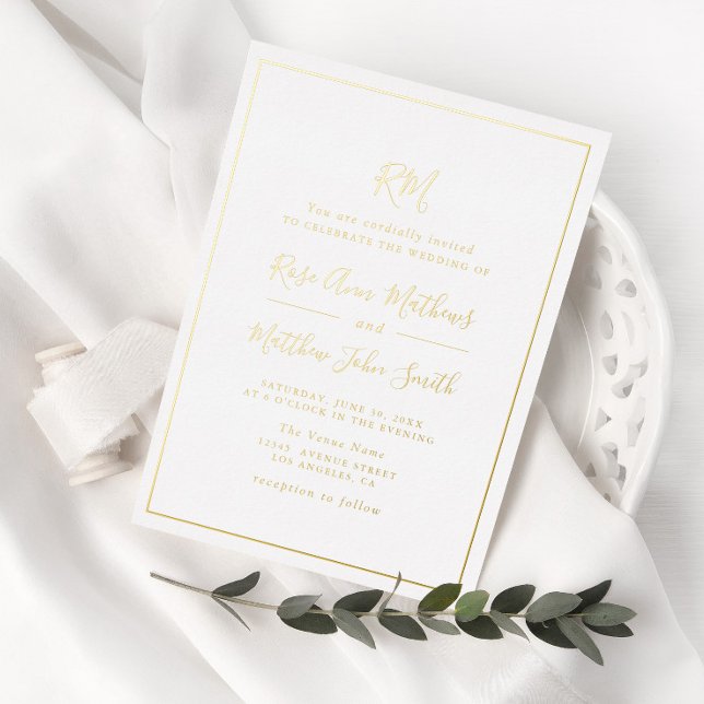 classic typography frame wedding invitation (Creator Uploaded)