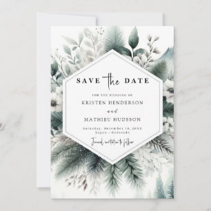 Classic Typography Mountain Save The Date